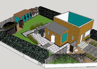 3D garden design illustration