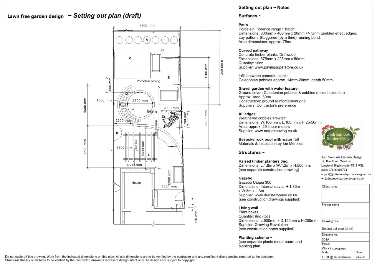 Setting out plan Setting out plan.