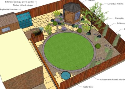 3D CAD drawing Baldock gazebo garden.
