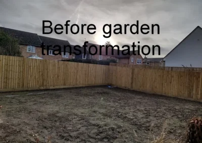 Bare soil of a new build.