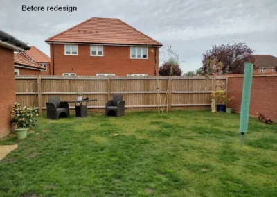 New build garden in Bedfordshire.
