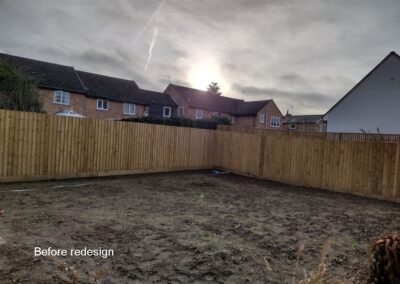 Exposed garden soil on a new build site.