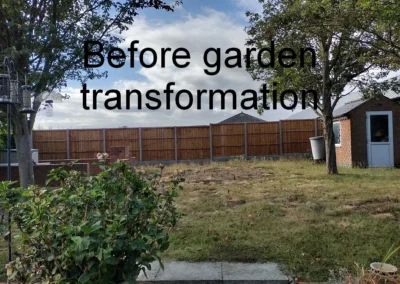 Lawn and fence.