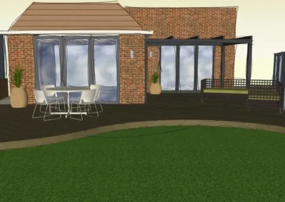 Millboard decking design Hitchin garden.